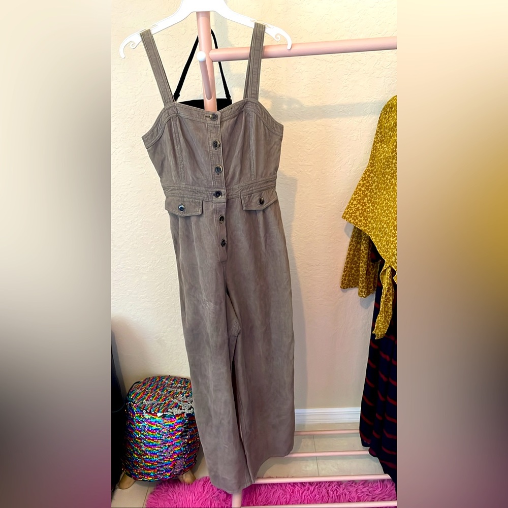 Dizzy Lizzy Olive Green Corduroy Jumpsuit